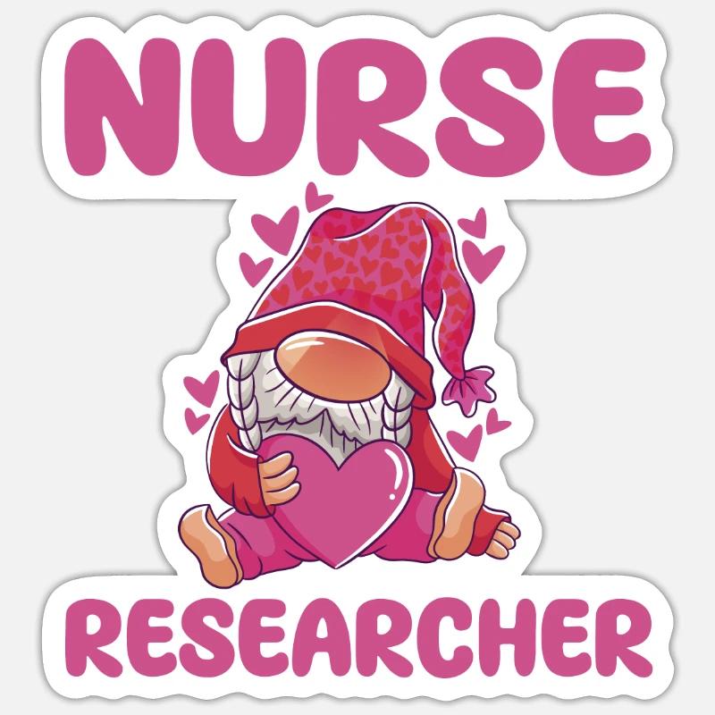 Chercheuse en soins infirmiers - Sticker taille S (10 x 10 cm) - blanc mat