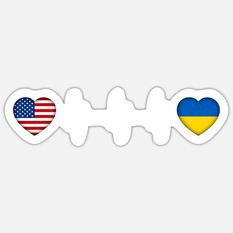 Ukraine - Sticker Größe S (10 x 10 cm) - Mattweiß