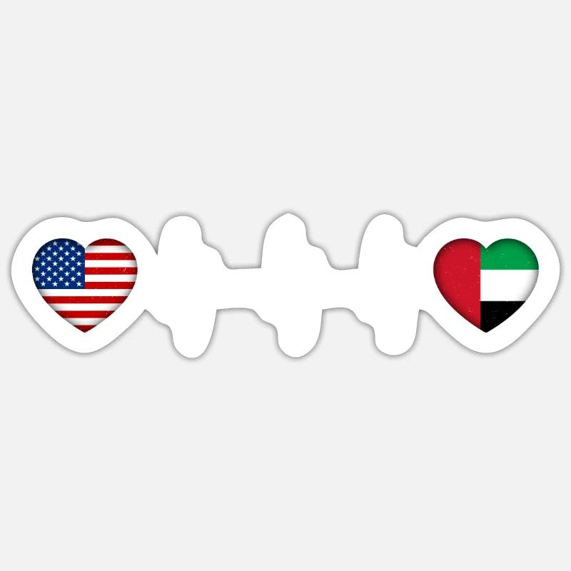 Emirats Arabes Unis - Sticker taille S (10 x 10 cm) - blanc mat