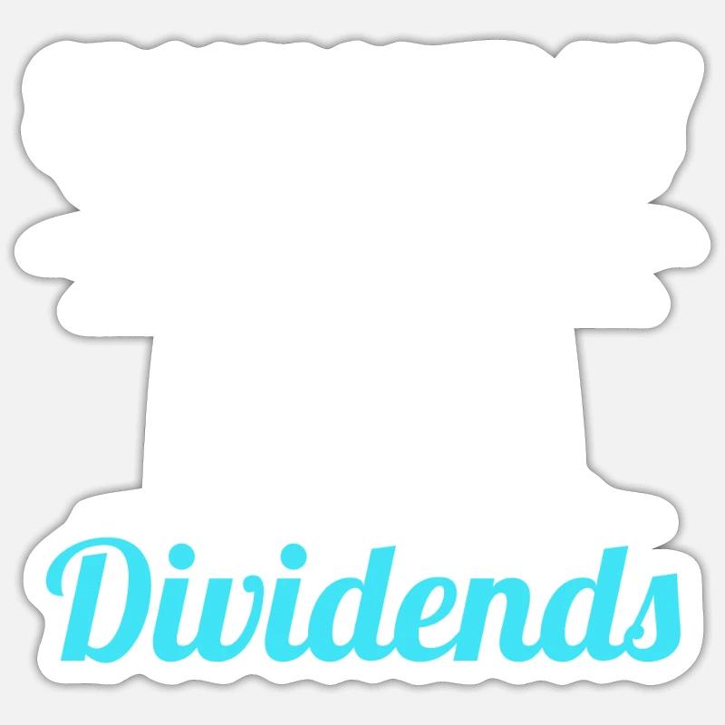 Sponsored By Dividends - Sticker Größe S (10 x 10 cm) - Mattweiß