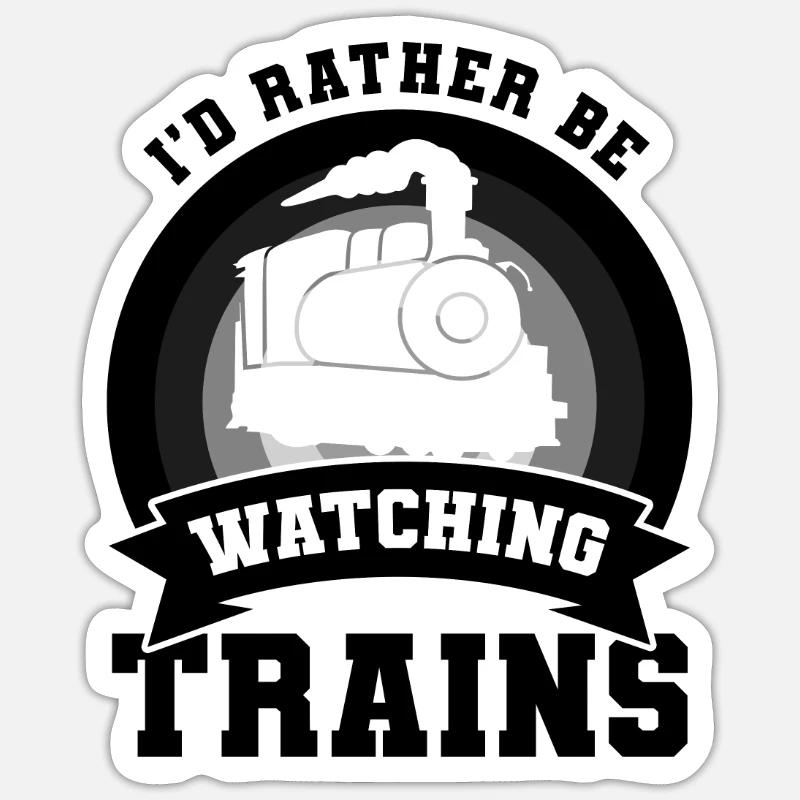 Trainspotter - Sticker taille S (10 x 10 cm) - blanc mat