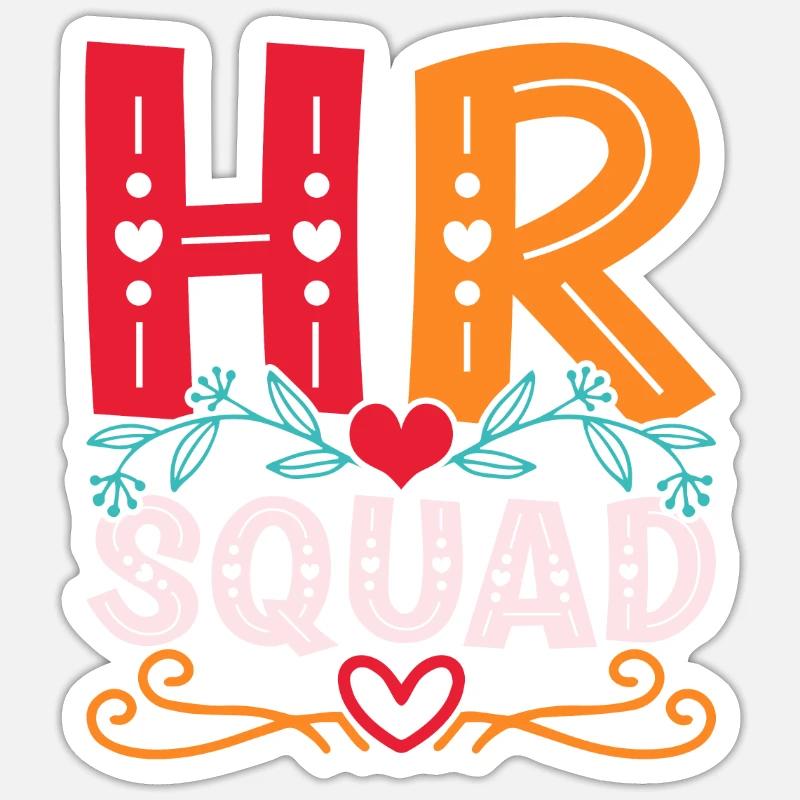 Responsable RH Responsable Ressources Humaines Responsable RH Squad - Sticker taille S (10 x 10 cm) - blanc mat