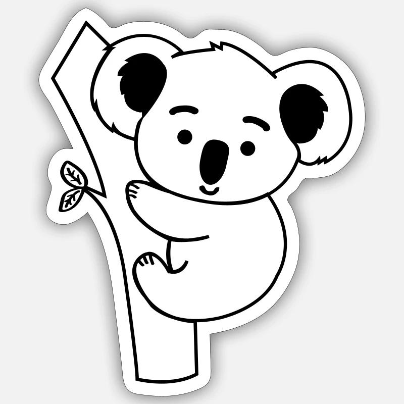 koala - Sticker size S (10 x 10 cm) - white matte