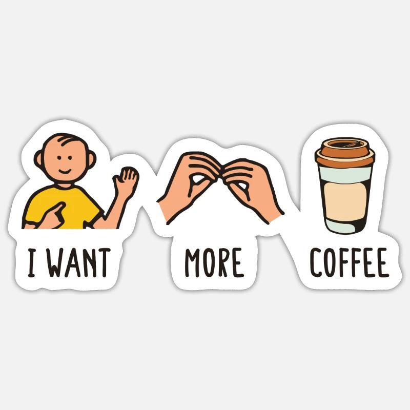 SLP AAC Coffee Lover Logopäde - Sticker Größe S (10 x 10 cm) - Mattweiß