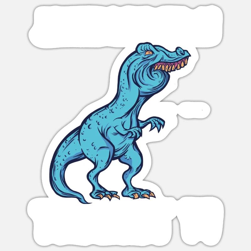 Janet oder Janeth T-Rex Überbiss Dinosaurier Meme - Sticker Größe S (10 x 10 cm) - Mattweiß