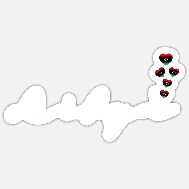 Libyen - Sticker Größe S (10 x 10 cm) - Mattweiß