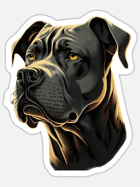 Cute Cane Corso Dog Breed Pet Lover - Sticker Größe S (10 x 10 cm) - Mattweiß