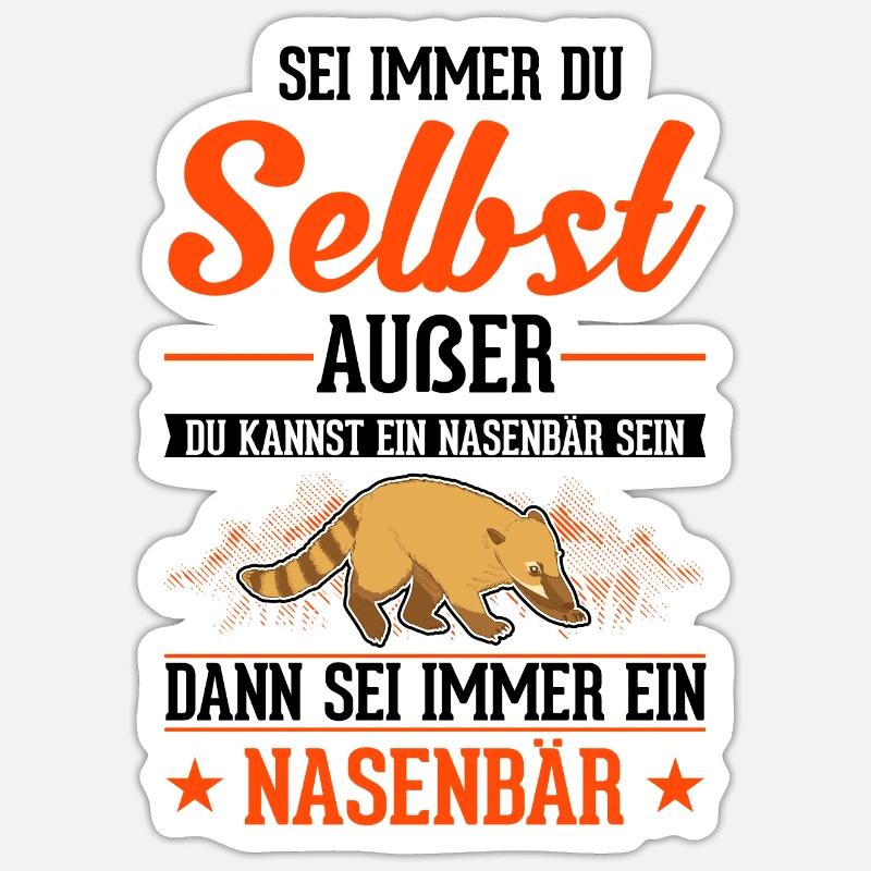Coati Coati Proboscis Ours - Sticker taille S (10 x 10 cm) - blanc mat