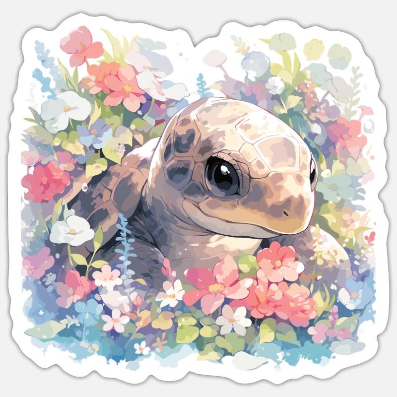 Turtle Lizard Turtle Baby Turtles Sticker size S (10 x 10 cm)