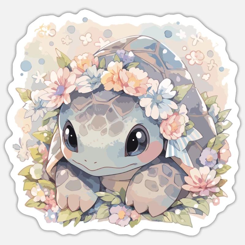 Turtle Lizard Turtle Baby Turtles Sticker size S (10 x 10 cm)
