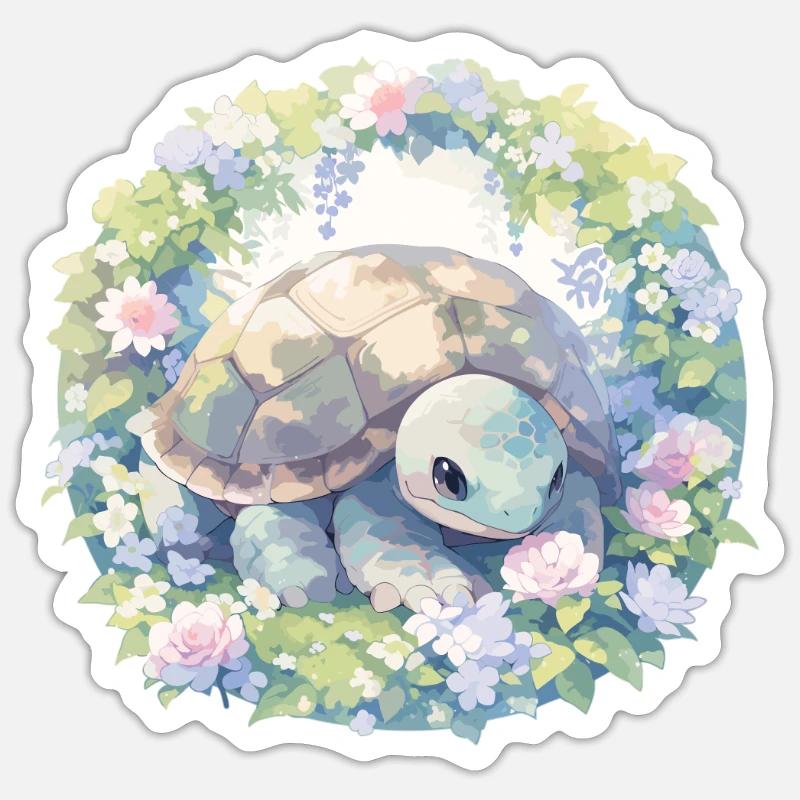 Turtle Lizard Turtle Baby Turtles Sticker size S (10 x 10 cm)