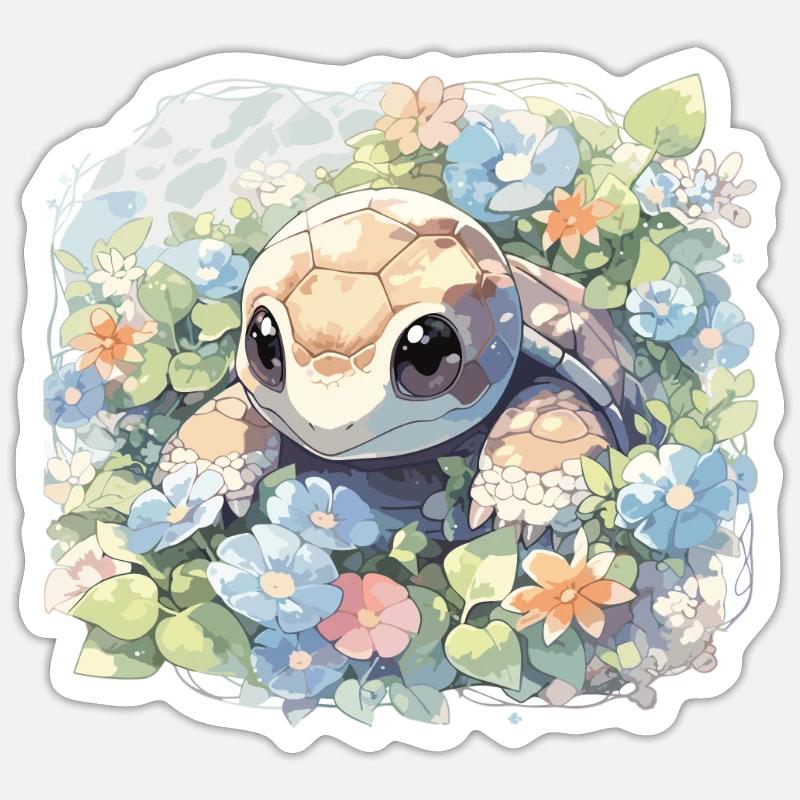 Turtle Lizard Turtle Baby Turtles Sticker size S (10 x 10 cm)