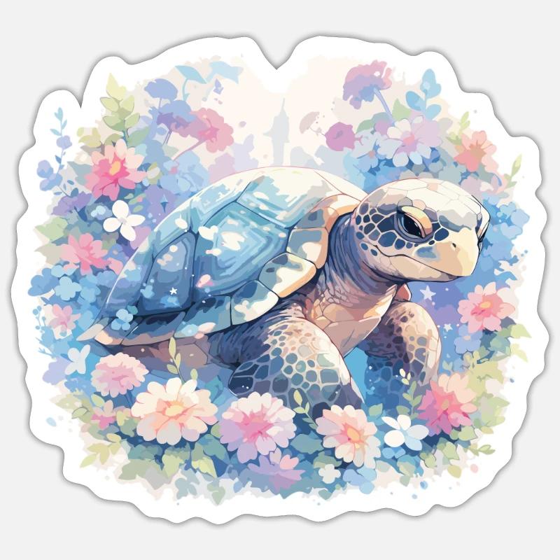 Turtle Lizard Turtle Baby Turtles Sticker size S (10 x 10 cm)