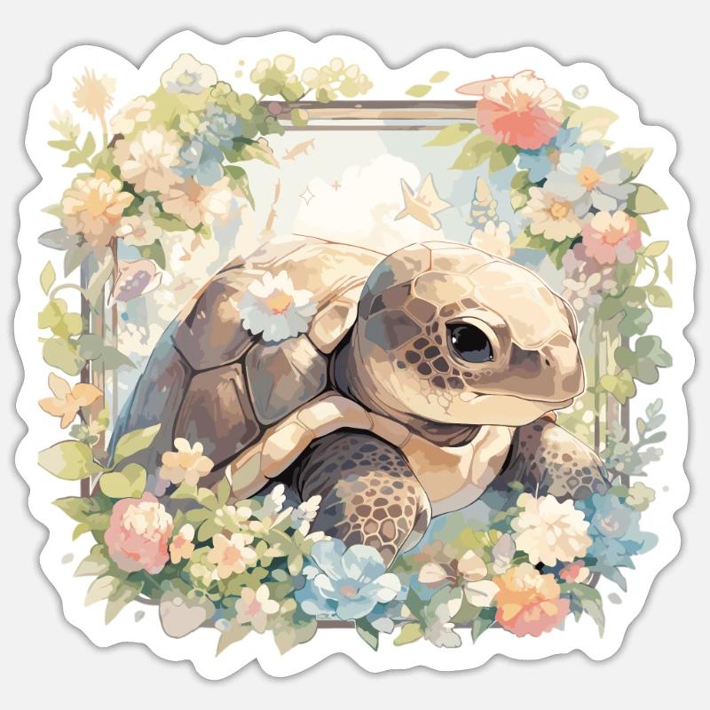 Turtle Lizard Turtle Baby Turtles Sticker size S (10 x 10 cm)