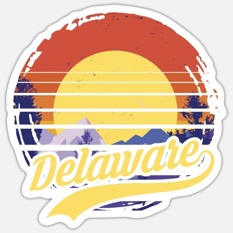 delaware - Sticker Größe S (10 x 10 cm) - Mattweiß