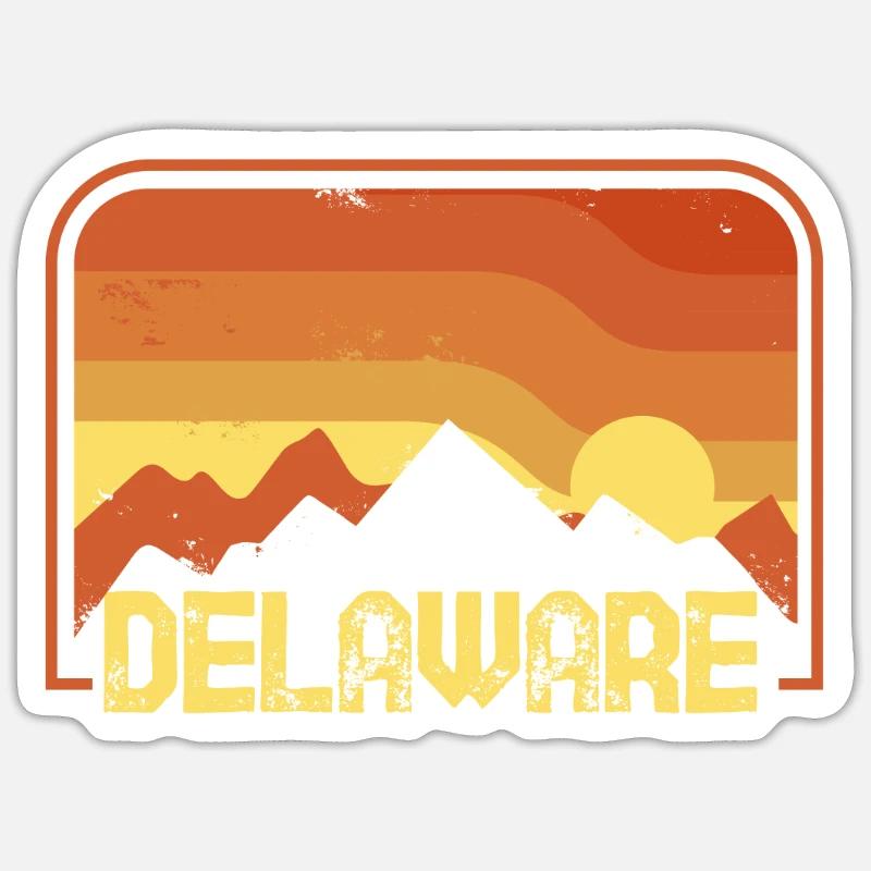delaware - Sticker Größe S (10 x 10 cm) - Mattweiß
