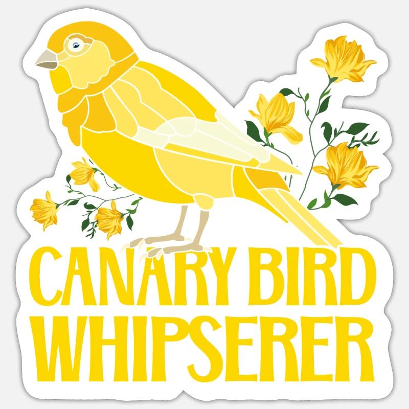 Canary Whisperer Canaries Whisperer - Sticker taille S (10 x 10 cm) - blanc mat