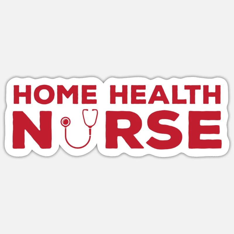 Home Nursing - Sticker size S (10 x 10 cm) - white matte