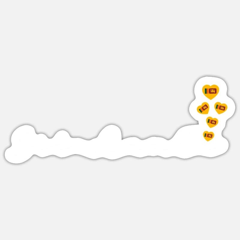 Sri Lanka - Sticker Größe S (10 x 10 cm) - Mattweiß