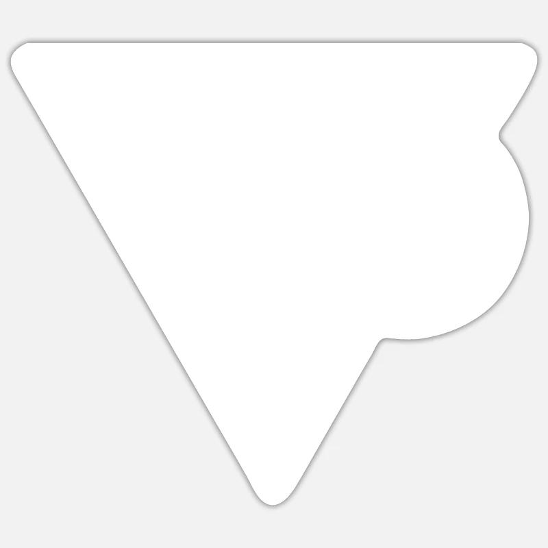 Ligne-Triangle - Jeu de fléchettes - - Sticker taille S (10 x 10 cm) - blanc mat
