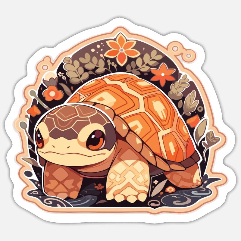 Turtle - Sticker size S (10 x 10 cm) - white matte