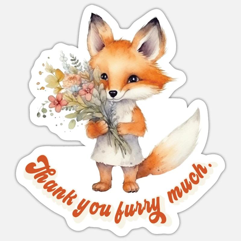 Fandom à fourrure Sticker taille S (10 x 10 cm)