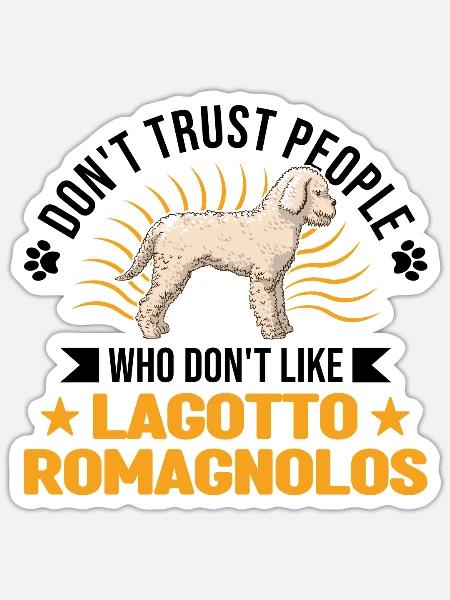 Lagotto Romagnolo Wasserhund - Sticker Größe S (10 x 10 cm) - Mattweiß