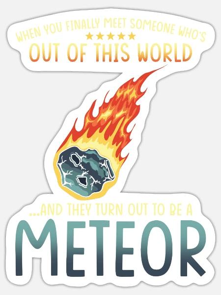 Meteorologe Meteorologie Meteorit Meteor - Sticker Größe S (10 x 10 cm) - Mattweiß