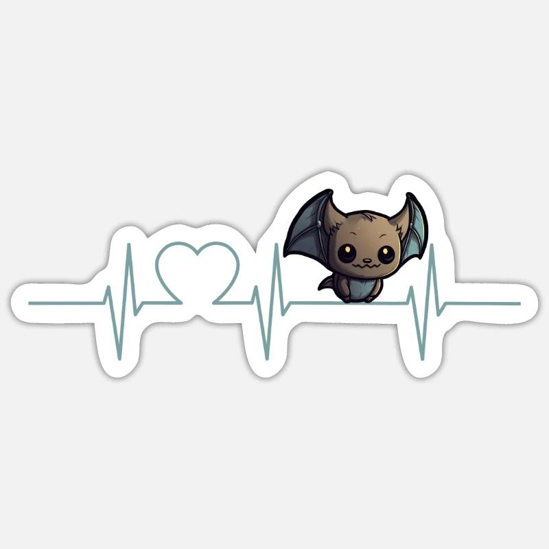 Bats Bat - Sticker size S (10 x 10 cm) - white matte