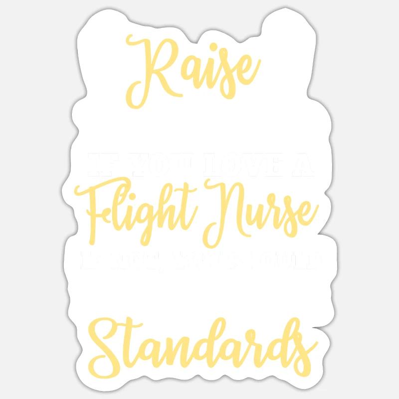 Lustiger Spruch Flight Nurse - Sticker Größe S (10 x 10 cm) - Mattweiß