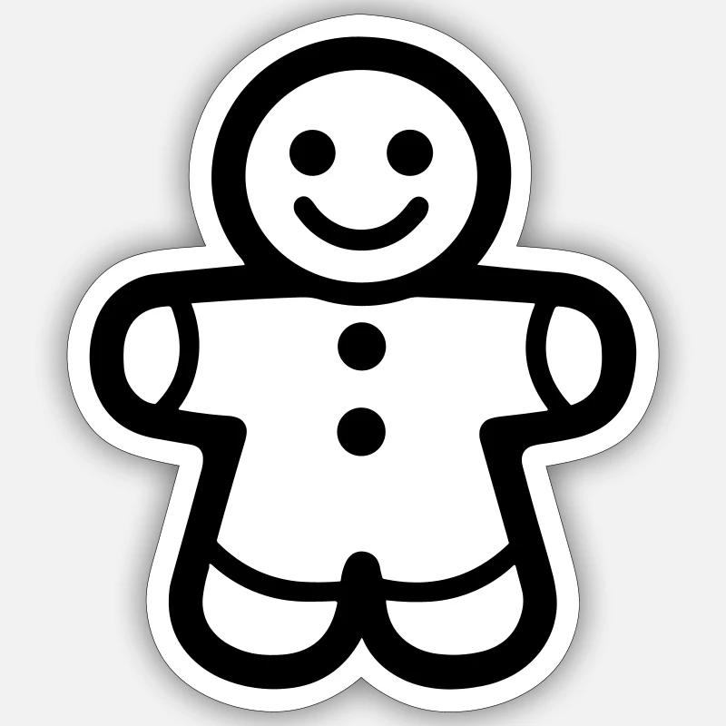gingerbread Sticker size S (10 x 10 cm)