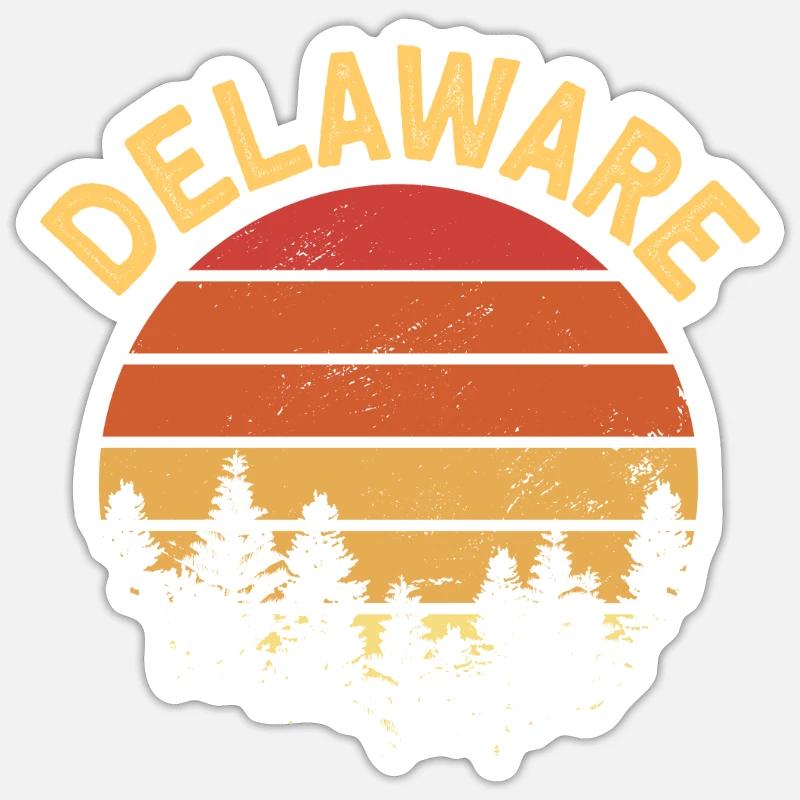 Delaware - Sticker size S (10 x 10 cm) - white matte