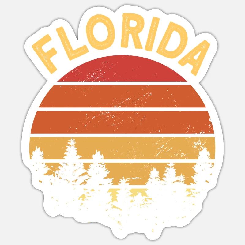 Floride - Sticker taille S (10 x 10 cm) - blanc mat