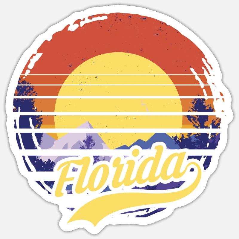 Florida - Sticker size S (10 x 10 cm) - white matte
