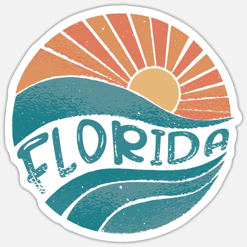 Floride - Sticker taille S (10 x 10 cm) - blanc mat