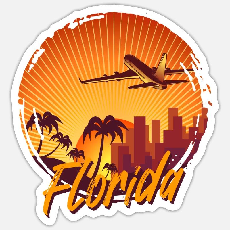 Florida - Sticker size S (10 x 10 cm) - white matte