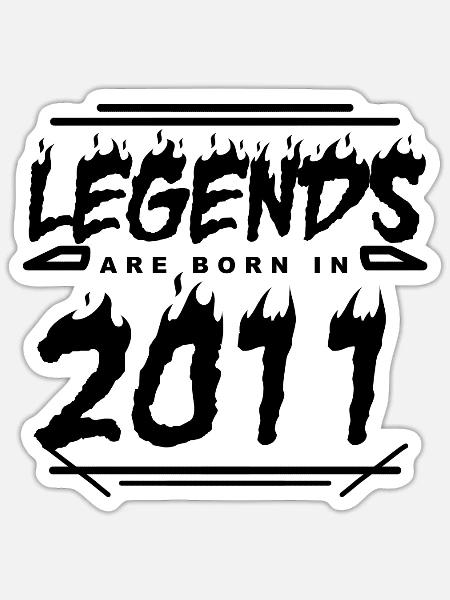 2011 - Jahrgang 2011 - Baujahr 2011 - Sticker Größe S (10 x 10 cm) - Mattweiß