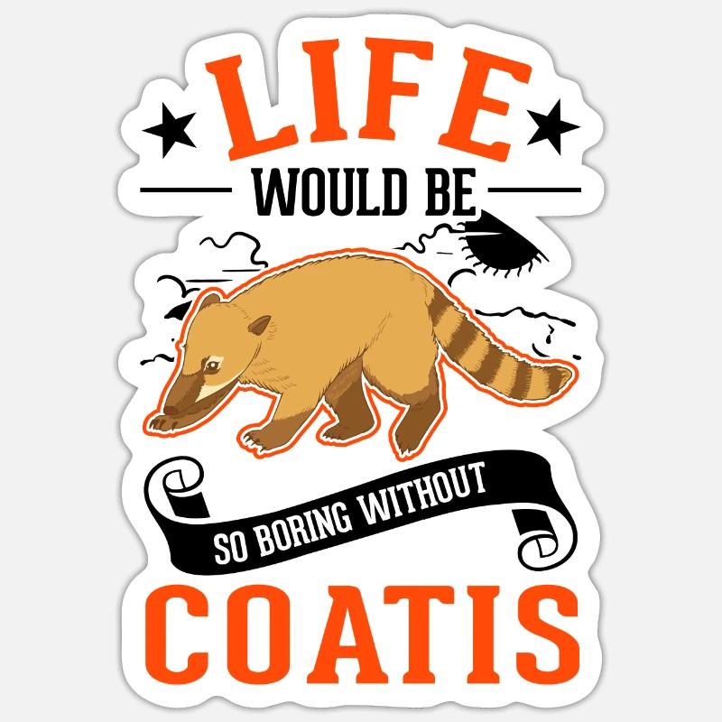 Coati Gift Proboscis Bear Coati Sticker size S (10 x 10 cm)