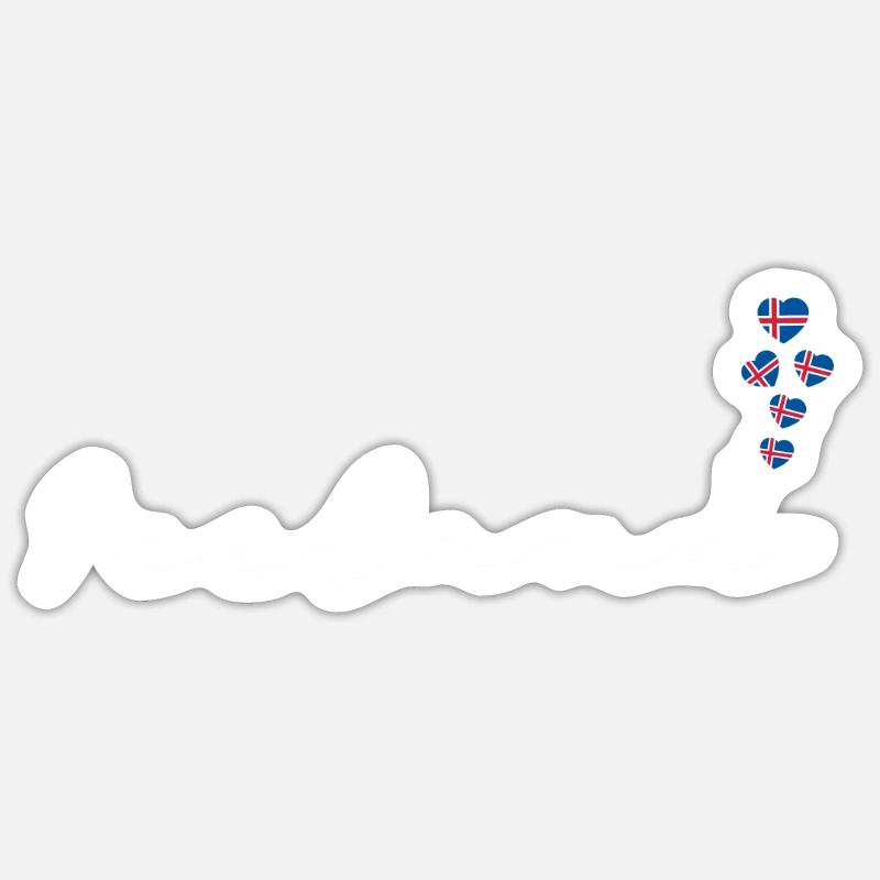Iceland - Sticker size S (10 x 10 cm) - white matte