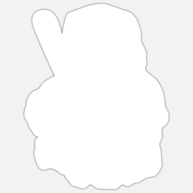 Faultier - Sticker Größe S (10 x 10 cm) - Mattweiß
