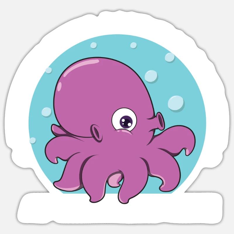 Octopus Sticker size S (10 x 10 cm)