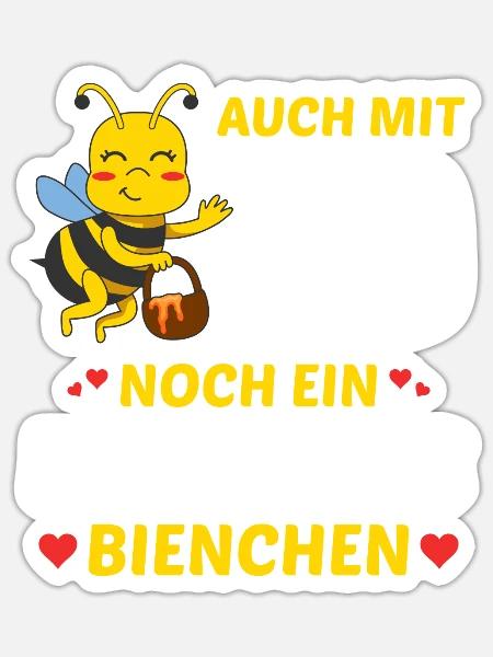Imker 50. Geburtstag Bienen Fleißiges Bienchen - Sticker Größe S (10 x 10 cm) - Mattweiß
