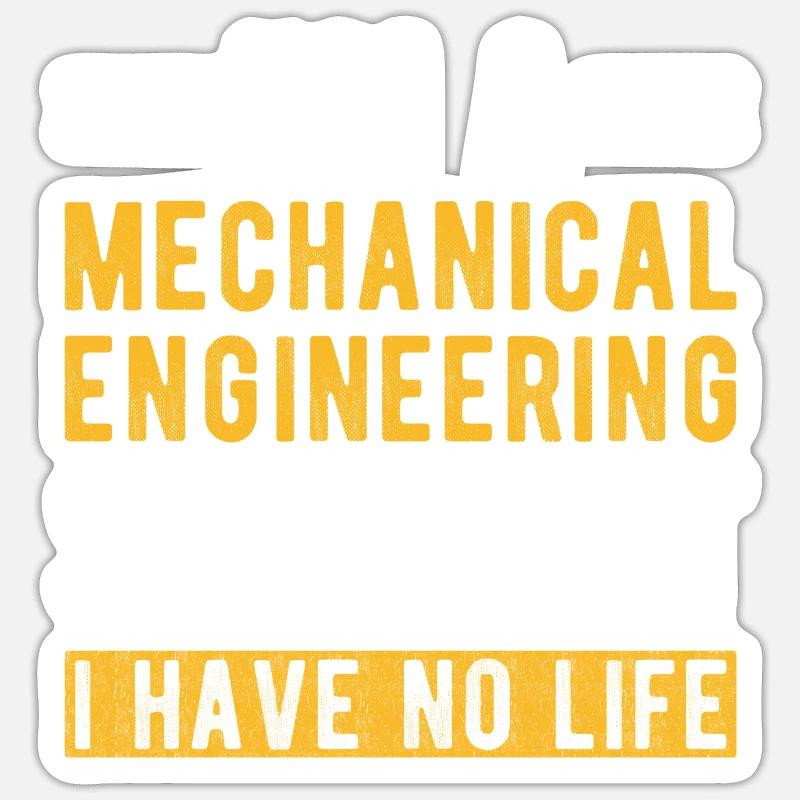 Mechanical Engineering Student Gift Sticker size S (10 x 10 cm)