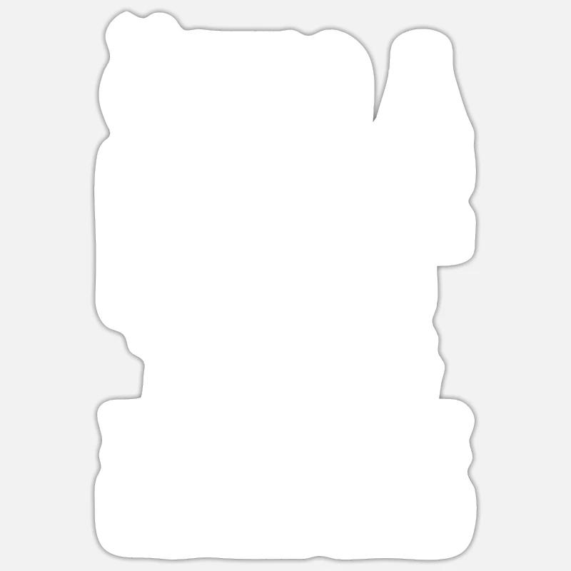 Deaf Pride ASL Gebärdensprache - Sticker Größe S (10 x 10 cm) - Mattweiß