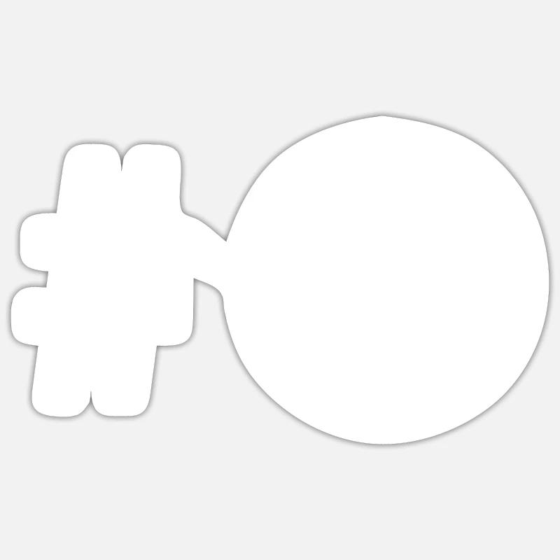 Hashtag - Dartscheibe - Sticker Größe S (10 x 10 cm)