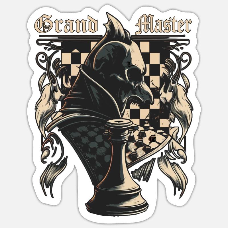 Great Chess Master - Sticker size S (10 x 10 cm) - white matte