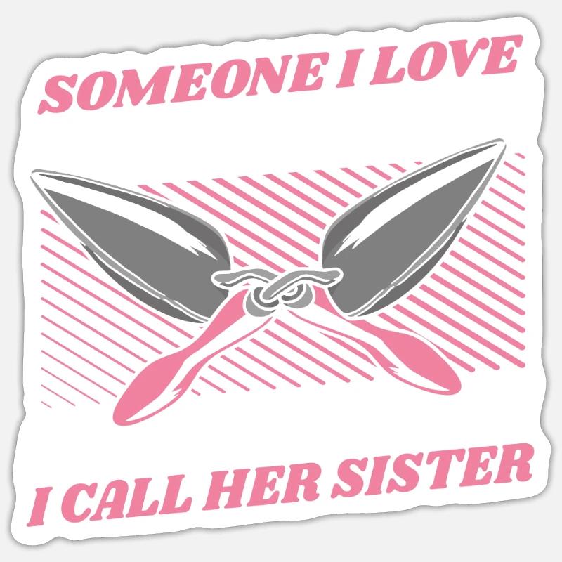 Hobbygärtner Garten Liebe Gartenschwester - Sticker Größe S (10 x 10 cm) - Mattweiß