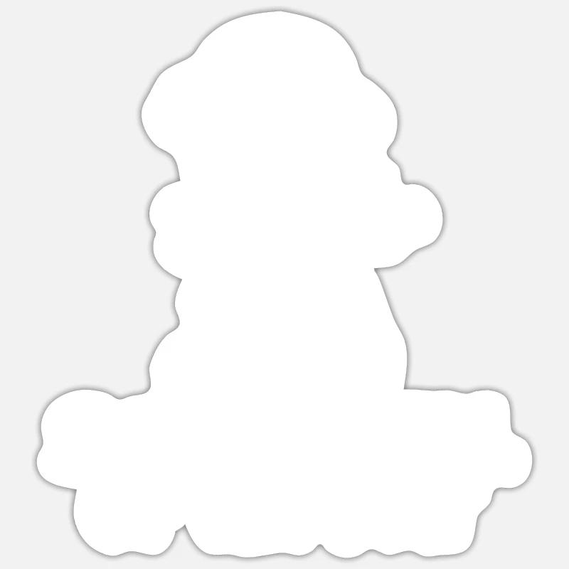 Fille scoute - Sticker taille S (10 x 10 cm) - blanc mat