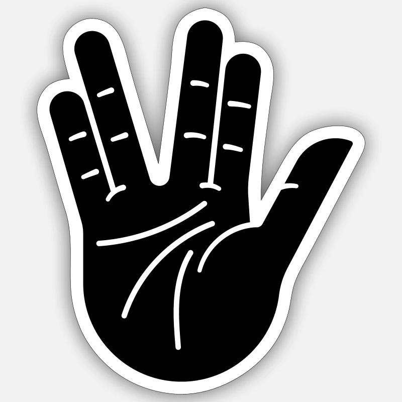 Live long and prosper - Sticker Größe S (10 x 10 cm) - Mattweiß