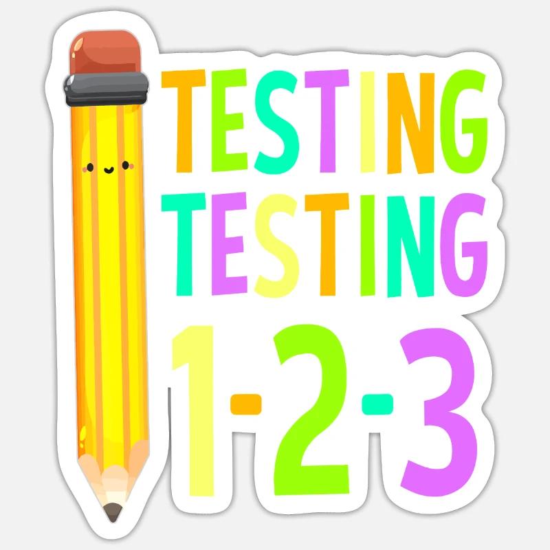 Lehrer testet Idee Lehrer - Sticker Größe S (10 x 10 cm) - Mattweiß